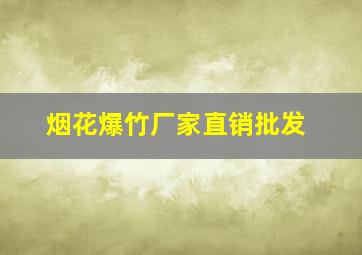 烟花爆竹厂家直销批发