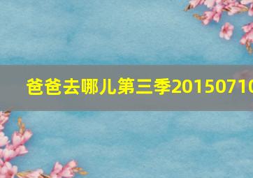 爸爸去哪儿第三季20150710