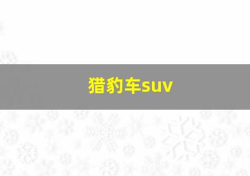 猎豹车suv