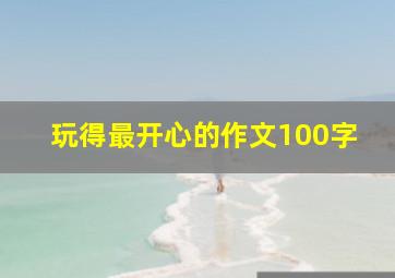 玩得最开心的作文100字