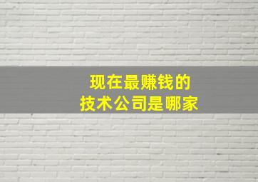 现在最赚钱的技术公司是哪家