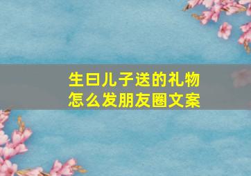 生曰儿子送的礼物怎么发朋友圈文案