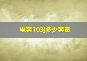 电容103j多少容量