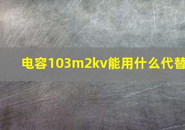 电容103m2kv能用什么代替