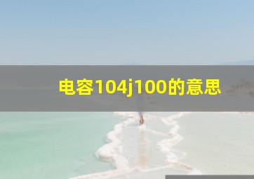 电容104j100的意思