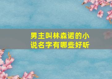 男主叫林森诺的小说名字有哪些好听