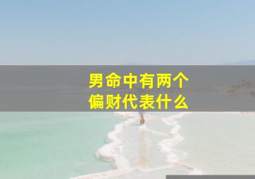 男命中有两个偏财代表什么