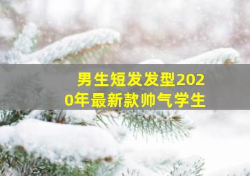 男生短发发型2020年最新款帅气学生