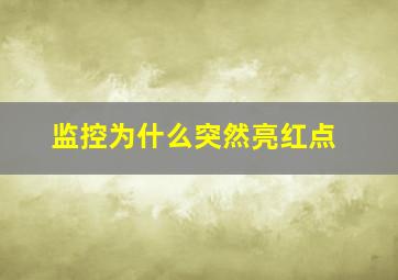 监控为什么突然亮红点