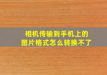 相机传输到手机上的图片格式怎么转换不了