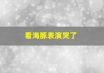 看海豚表演哭了