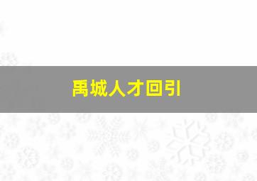 禹城人才回引