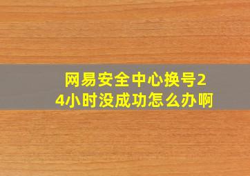 网易安全中心换号24小时没成功怎么办啊