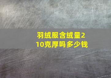 羽绒服含绒量210克厚吗多少钱