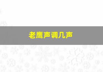 老鹰声调几声