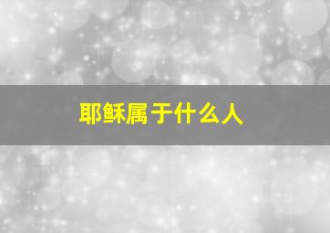 耶稣属于什么人