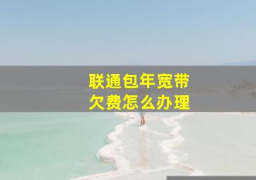 联通包年宽带欠费怎么办理