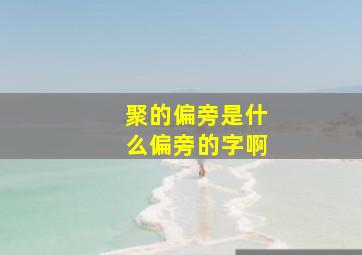 聚的偏旁是什么偏旁的字啊