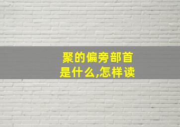 聚的偏旁部首是什么,怎样读