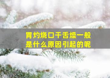 胃灼烧口干舌燥一般是什么原因引起的呢