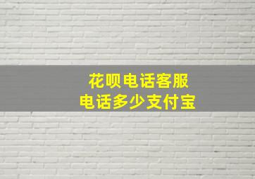 花呗电话客服电话多少支付宝