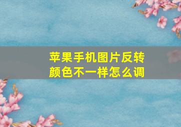 苹果手机图片反转颜色不一样怎么调