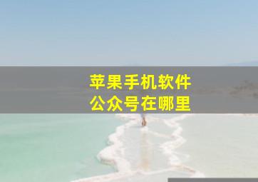 苹果手机软件公众号在哪里