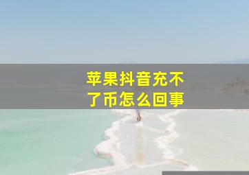 苹果抖音充不了币怎么回事