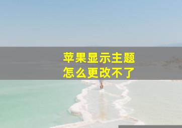 苹果显示主题怎么更改不了