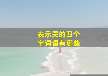 表示哭的四个字词语有哪些