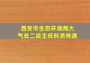 西安市生态环境局大气处二级主任科员待遇