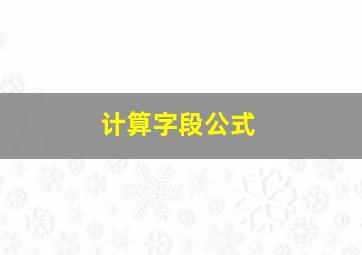 计算字段公式