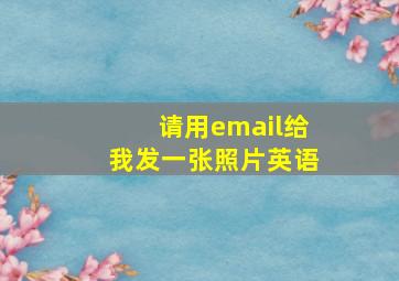 请用email给我发一张照片英语