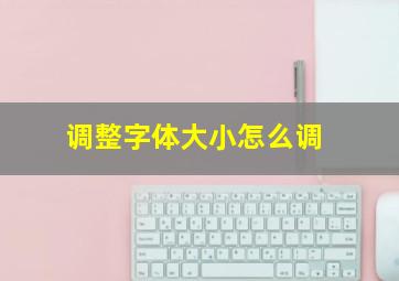 调整字体大小怎么调