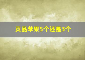 贡品苹果5个还是3个