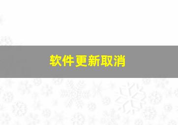 软件更新取消