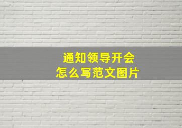 通知领导开会怎么写范文图片