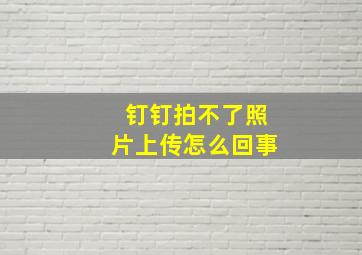 钉钉拍不了照片上传怎么回事