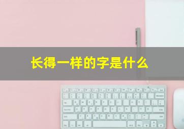 长得一样的字是什么