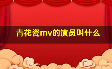 青花瓷mv的演员叫什么