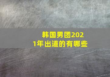 韩国男团2021年出道的有哪些