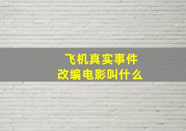 飞机真实事件改编电影叫什么