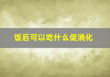 饭后可以吃什么促消化