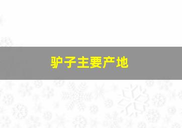 驴子主要产地