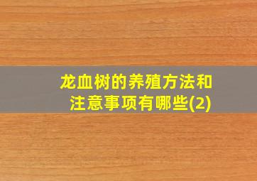 龙血树的养殖方法和注意事项有哪些(2)