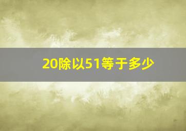 20除以51等于多少